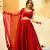 red georgette sequin work lehenga set choli with dupatta