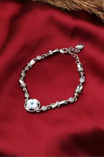 Silver Evil Eye Bracelet