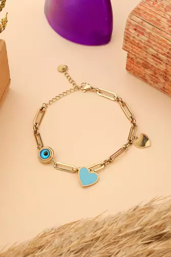 Heart Gold Plated Bracelet