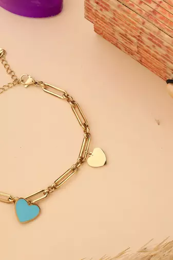 Heart Gold Plated Bracelet