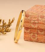 Gold Plated Bracelet With White Stones