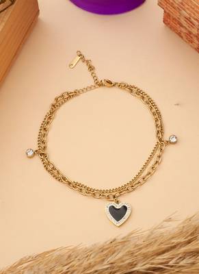 Black Stone Heart Necklace 1