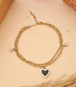 Black Stone Heart Necklace