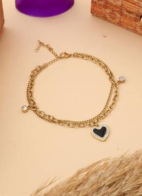 Black Stone Heart Necklace 2