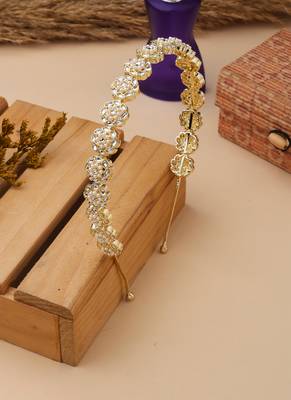 Bridal Kundan Stone  Gold Hairband 2