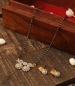 Black Mangalsutra In American Diamond