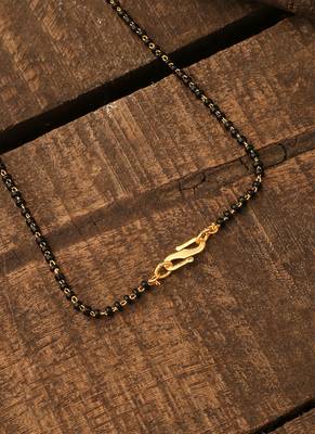 Black Mangalsutra In American Diamond 4