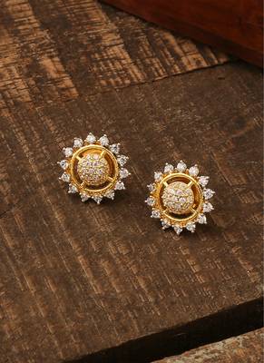 Black Gold Mangalsutra Set With Small Earrings 4