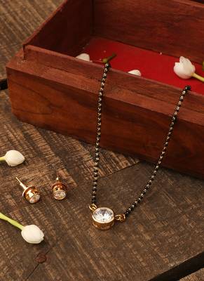 Kundan Mangalsutra In Black Gold 1