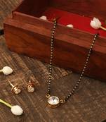 Kundan Mangalsutra In Black Gold