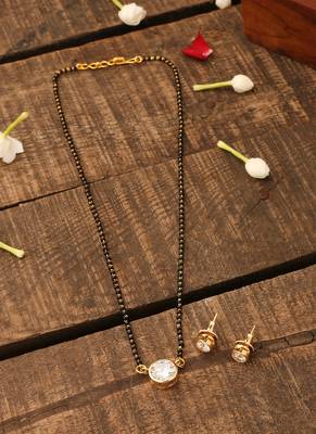 Kundan Mangalsutra In Black Gold 2