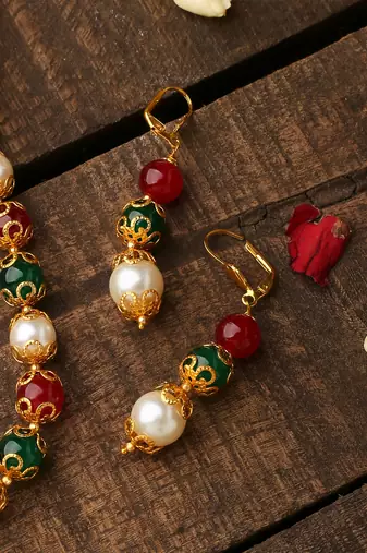 Multicololur Long Beaded Necklace