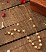 White Gold Beaded Necklace