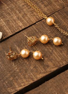 White Gold Beaded Necklace 2