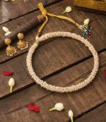 Round Kundan Necklace Set With Earrings