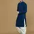 Sanwara blue shimmering elegance men's chikankari with sequins kurta set