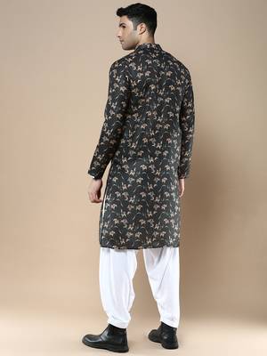 Men's designer & stylish printed traditional cotton kurta & pajama set by sanwara 3