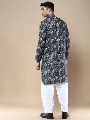 Men's designer & stylish printed traditional cotton kurta & pajama set by sanwara 3