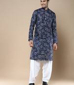 Men's designer & stylish printed traditional cotton kurta & pajama set by sanwara