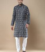 Men's designer & stylish printed traditional cotton kurta & pajama set by sanwara