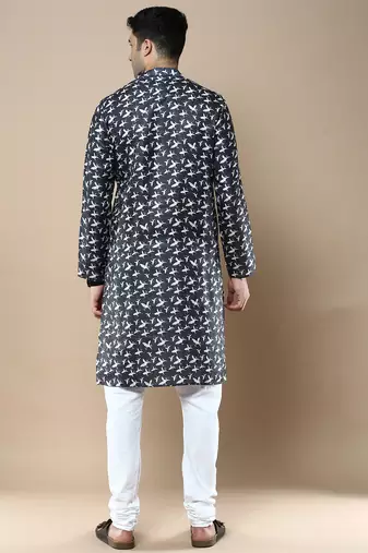 Men's designer & stylish printed traditional cotton kurta & pajama set by sanwara