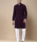 Sanwara's stylish ethnic chikankari kurta & pajama set for men