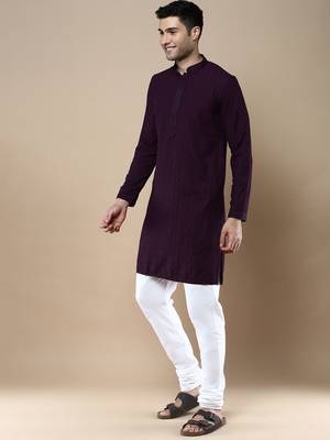 Sanwara's stylish ethnic chikankari kurta & pajama set for men 2