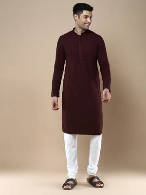Sanwara's stylish ethnic chikankari kurta & pajama set for men 1