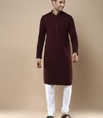 Sanwara's stylish ethnic chikankari kurta & pajama set for men