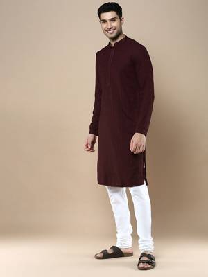 Sanwara's stylish ethnic chikankari kurta & pajama set for men 2