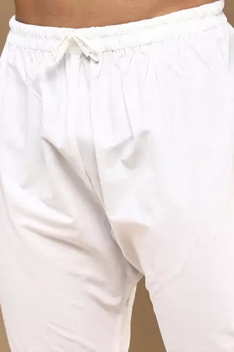 Sanwara's stylish ethnic chikankari with sequins kurta & pajama set for men