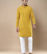 Sanwara's stylish ethnic chikankari with sequins kurta & pajama set for men