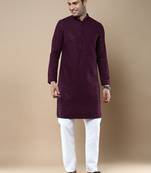 Sanwara's stylish ethnic chikankari with sequins kurta & pajama set for men