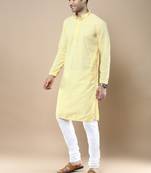 Sanwara's stylish ethnic chikankari kurta & pajama set for men
