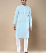 Sanwara's stylish ethnic chikankari kurta & pajama set for men