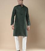 Sanwara men's ethnic woven cotton silk kurta & pajama set