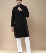 Sanwara men's ethnic woven cotton silk kurta & pajama set