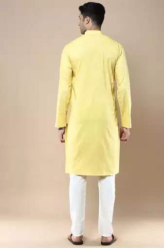 Sanwara men's ethnic woven cotton silk kurta & pajama set