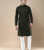 Sanwara men's ethnic woven cotton silk kurta & pajama set