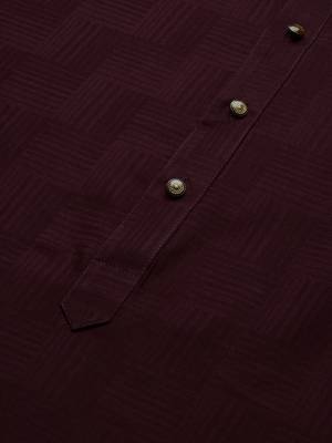Sanwara men's ethnic woven cotton silk kurta & pajama set 4
