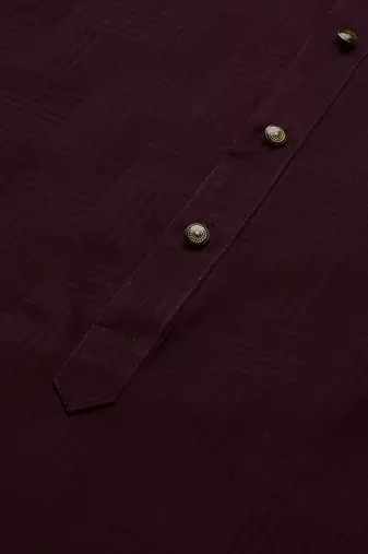 Sanwara men's ethnic woven cotton silk kurta & pajama set