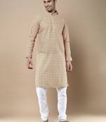 Sanwara's stylish ethnic chikankari & printed kurta & pajama set for men