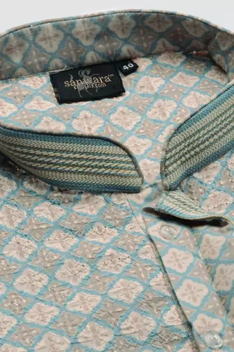 Sanwara's stylish ethnic chikankari & printed kurta & pajama set for men