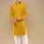 Unleash your style with men's mustard cotton sequins kurta set by sanwara