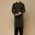Unleash your style with men's olive green cotton sequins kurta set by sanwara