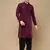 Unleash your style with men's wine cotton sequins kurta set by sanwara