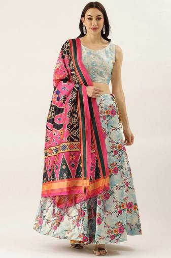 Light Semi-Stitched Lehenga Choli Set With Dupatta