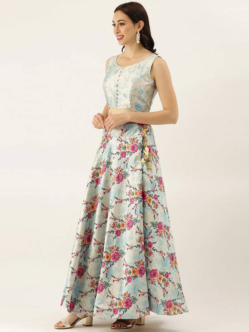 Light Semi-Stitched Lehenga Choli Set With Dupatta