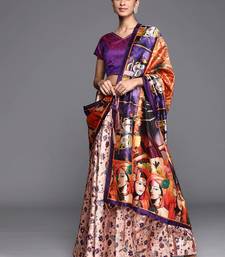 Light Pink Semi-Stitched Lehenga Choli Set With Dupatta