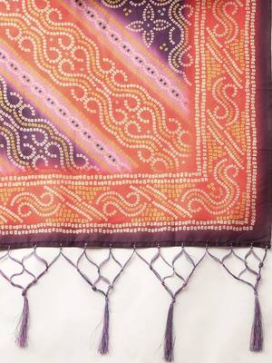 Purple Semi-Stitched Lehenga Choli Set With Dupatta 4